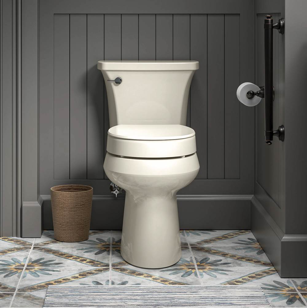 Hyten Elevated Quiet-CloseE round-front toilet seat
