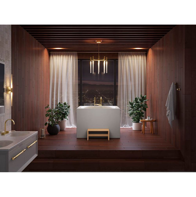 Kohler - StillnessE Soak 46'' x 46'' freestanding bath - Honed White