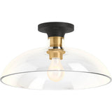 Kohler - ToneE 15'' flush-mount - Black with Brass Trim