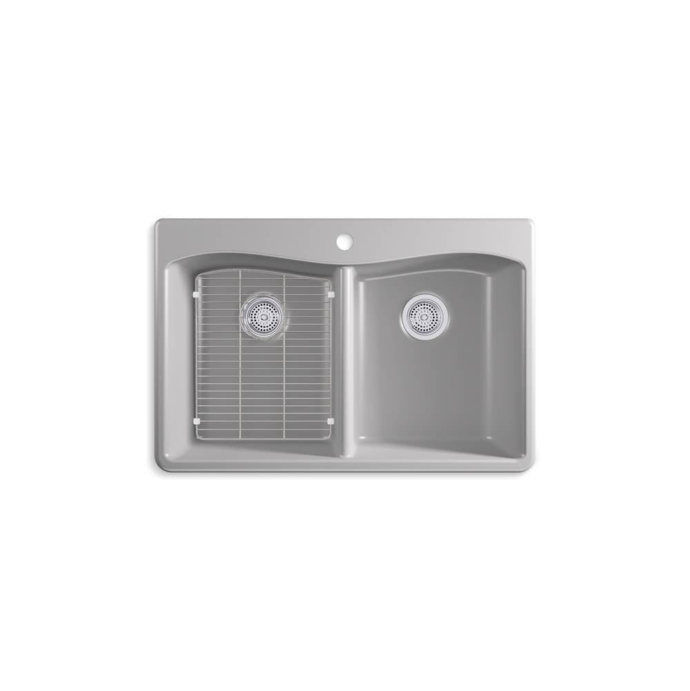 Kennon 33'' top-/undermount double-bowl kitchen sink