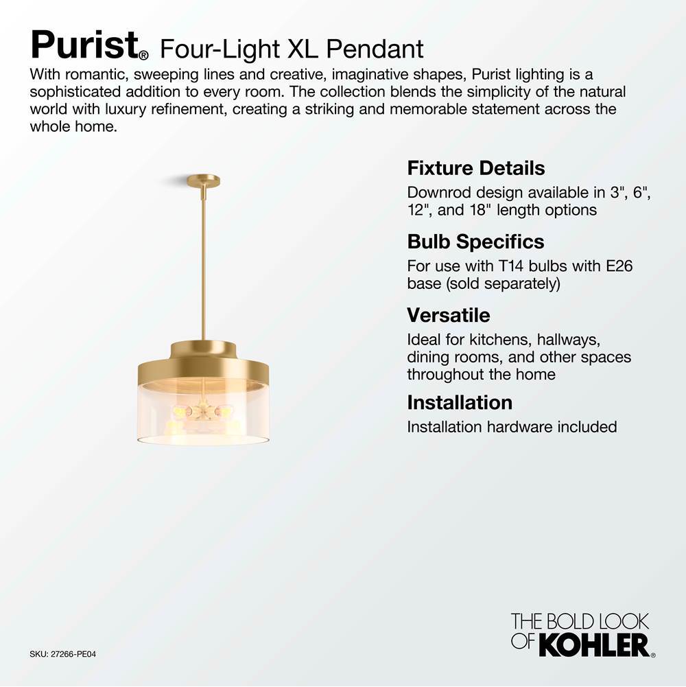 Purist 18'' pendant