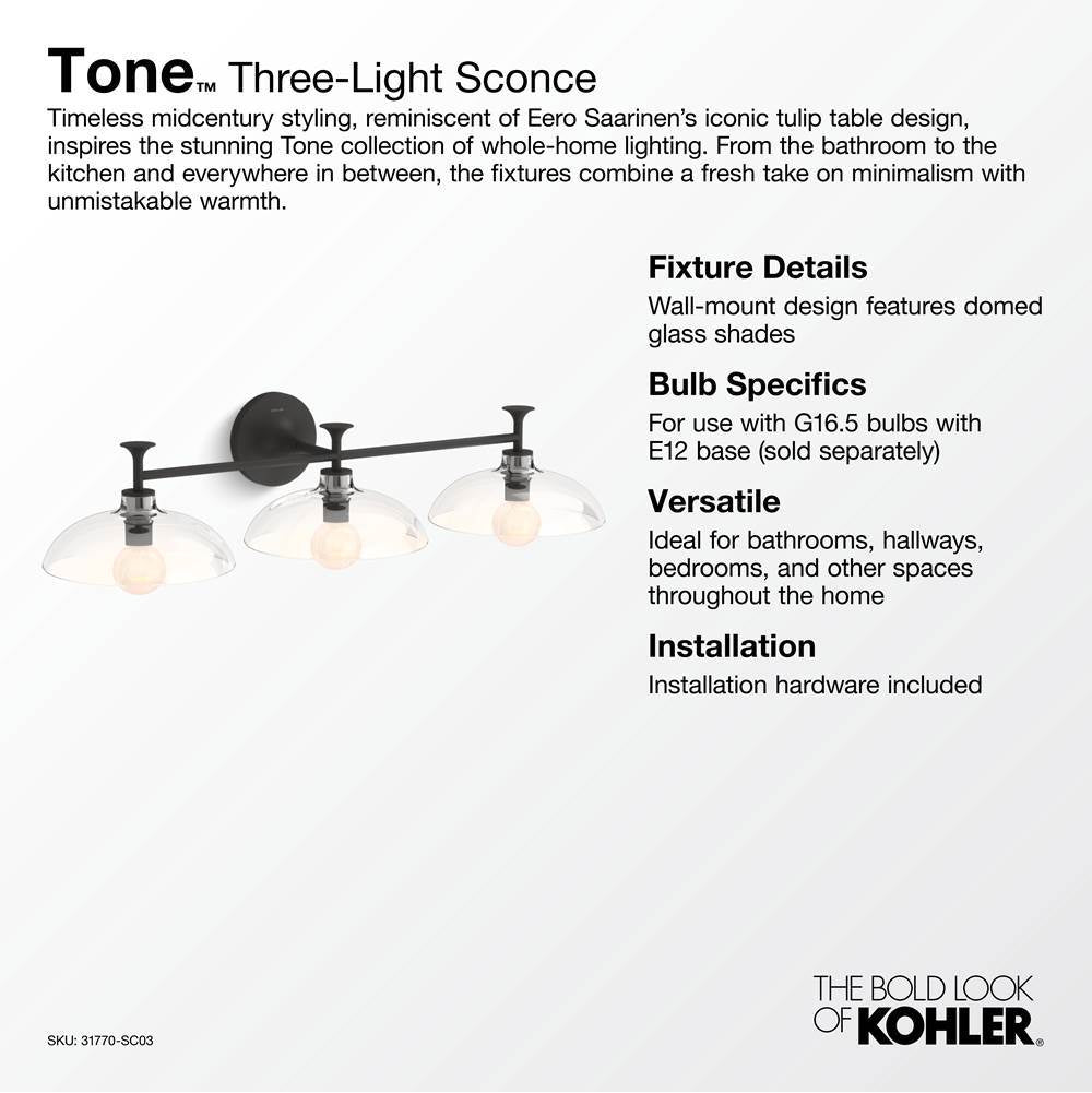 ToneE Three-light sconce