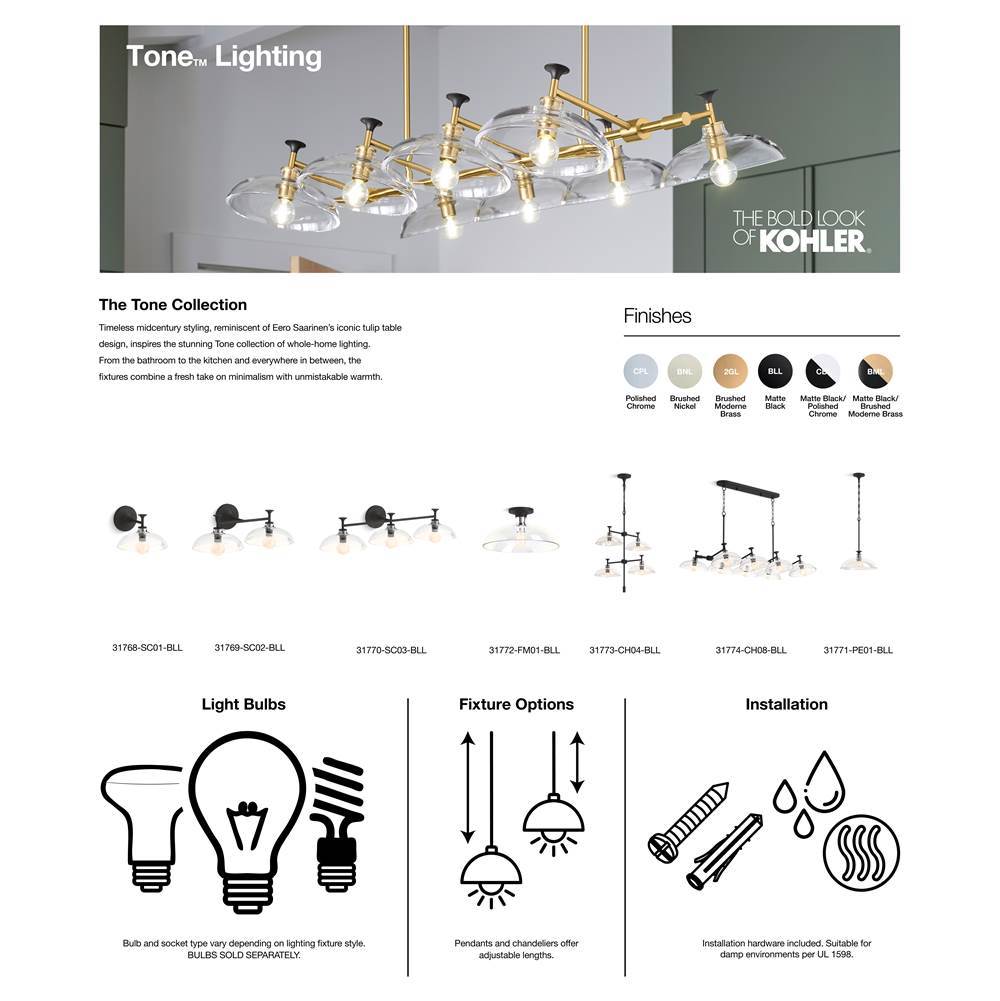 ToneE Two-light sconce