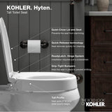 Hyten Elevated Quiet-CloseE round-front toilet seat