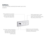 Anthem Two-outlet recessed mechanical thermostatic valve control