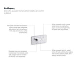 Anthem One-outlet recessed mechanical thermostatic valve control