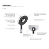 Statement Round three-function handshower, 2.5 gpm