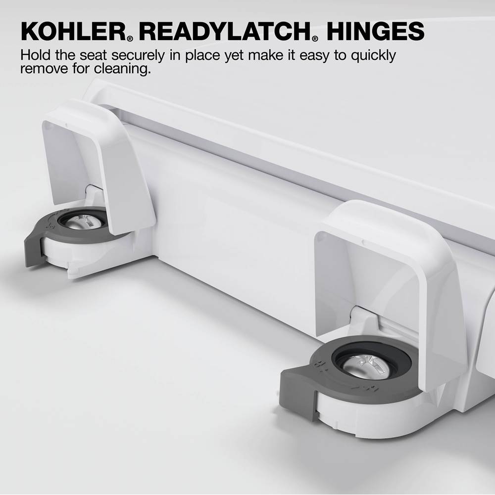 DriftE ReadyLatch Quiet-CloseE round-front toilet seat