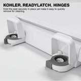 DriftE ReadyLatch Quiet-CloseE round-front toilet seat