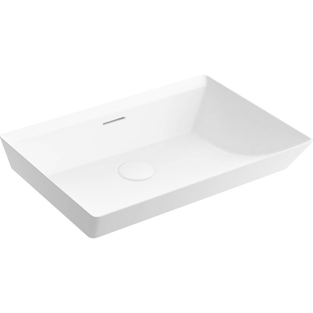 Kohler - Brazn 23'' rectangular vessel bathroom sink - White