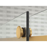 Levity Plus Frameless sliding bath door, 61-9/16'' H x 56-5/8 - 59-5/8'' W, with 5/16''-thick Crystal Clear glass