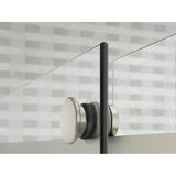 Levity Plus Frameless sliding bath door, 61-9/16'' H x 56-5/8 - 59-5/8'' W, with 5/16''-thick Crystal Clear glass