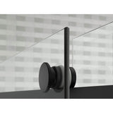 Levity Plus Frameless sliding bath door, 61-9/16'' H x 56-5/8 - 59-5/8'' W, with 5/16''-thick Crystal Clear glass