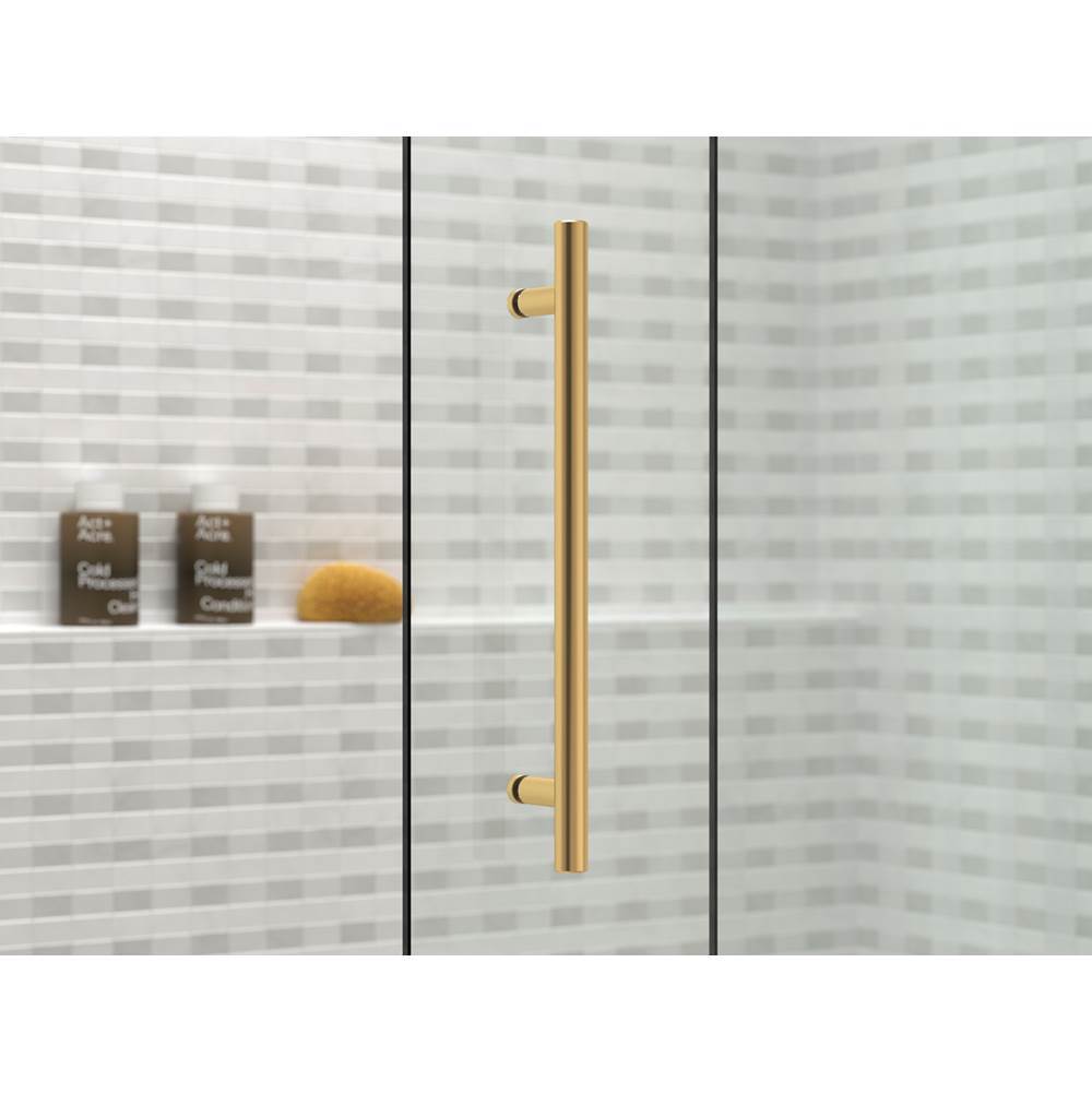 Levity Plus Frameless sliding shower door, 81-5/8'' H x 56-5/8 - 59-5/8'' W, with 3/8''-thick Crystal Clear glass