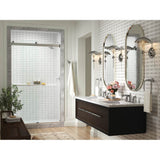 Levity Plus Frameless sliding shower door, 77-9/16'' H x 44-5/8 - 47-5/8'' W, with 5/16''-thick Crystal Clear glass