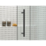 Levity Plus Frameless sliding shower door, 77-9/16'' H x 44-5/8 - 47-5/8'' W, with 5/16''-thick Crystal Clear glass