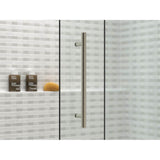 Levity Plus Frameless sliding shower door, 77-9/16'' H x 44-5/8 - 47-5/8'' W, with 5/16''-thick Crystal Clear glass