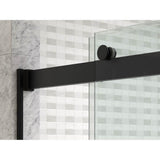 Levity Plus Frameless sliding shower door, 77-9/16'' H x 56-5/8 - 59-5/8'' W, with 5/16''-thick Crystal Clear glass