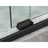 Levity Plus Frameless sliding shower door, 81-5/8'' H x 56-5/8 - 59-5/8'' W, with 3/8''-thick Crystal Clear glass