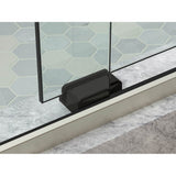 Levity Plus 81-5/8'' H sliding shower door with 3/8''-thick glass