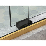 Levity Plus Frameless sliding shower door, 77-9/16'' H x 56-5/8 - 59-5/8'' W, with 5/16''-thick Crystal Clear glass