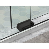 Levity Plus Frameless sliding bath door, 61-9/16'' H x 56-5/8 - 59-5/8'' W, with 5/16''-thick Crystal Clear glass