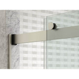 Levity Plus Frameless sliding shower door, 77-9/16'' H x 56-5/8 - 59-5/8'' W, with 5/16''-thick Crystal Clear glass