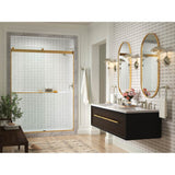 Levity Plus 81-5/8'' H sliding shower door with 3/8''-thick glass