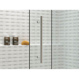 Levity Plus Frameless sliding shower door, 81-5/8'' H x 56-5/8 - 59-5/8'' W, with 3/8''-thick Crystal Clear glass