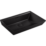 Kohler - Brazn 23'' rectangular vessel bathroom sink - Honed Black