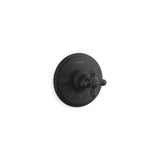 Kohler - Artifacts MasterShower temperature control valve trim with cross handle - Matte Black