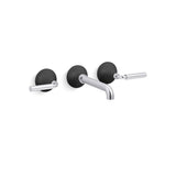 Kohler - ToneE Wall-mount bathroom sink faucet trim, 1.2 gpm - Polished Chrome With Matte Black