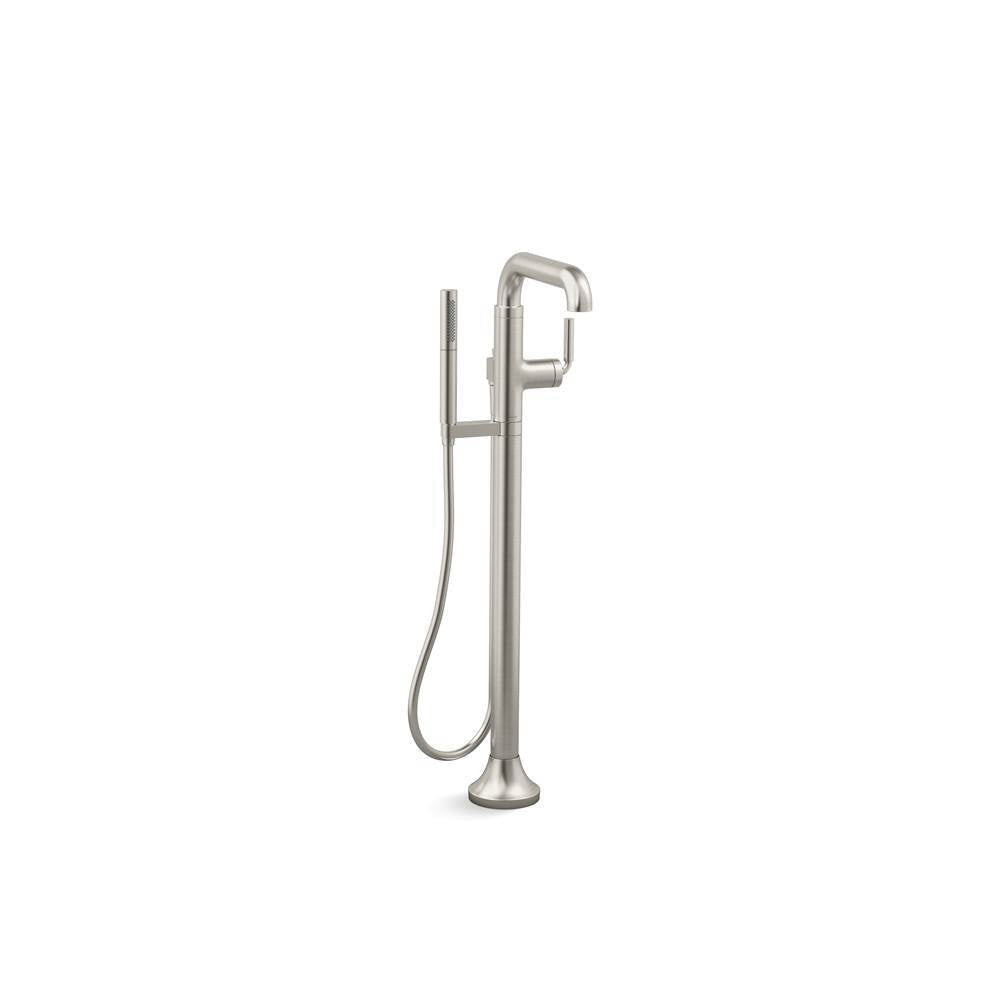 Kohler - ToneE Floor-mount bath filler trim with handshower - Vibrant Brushed Nickel