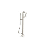 Kohler - ToneE Floor-mount bath filler trim with handshower - Vibrant Brushed Nickel