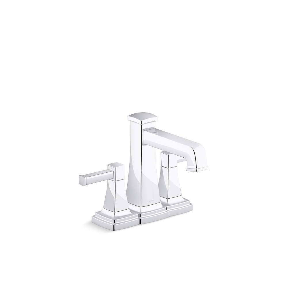 Kohler - Riff Centerset bathroom sink faucet, 1.0 gpm - Polished Chrome