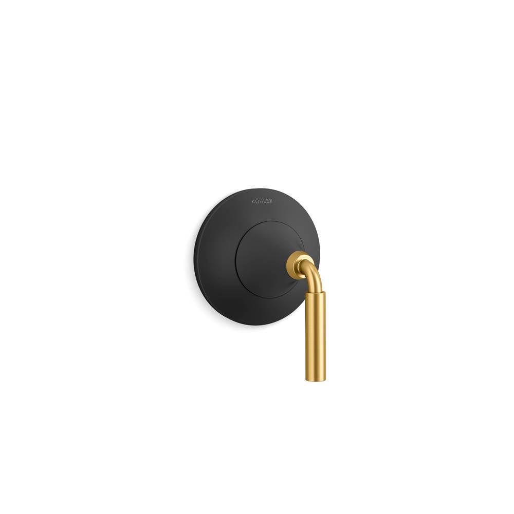 Kohler - ToneE MasterShower transfer valve trim - Matte Black with Brushed Moderne Brass