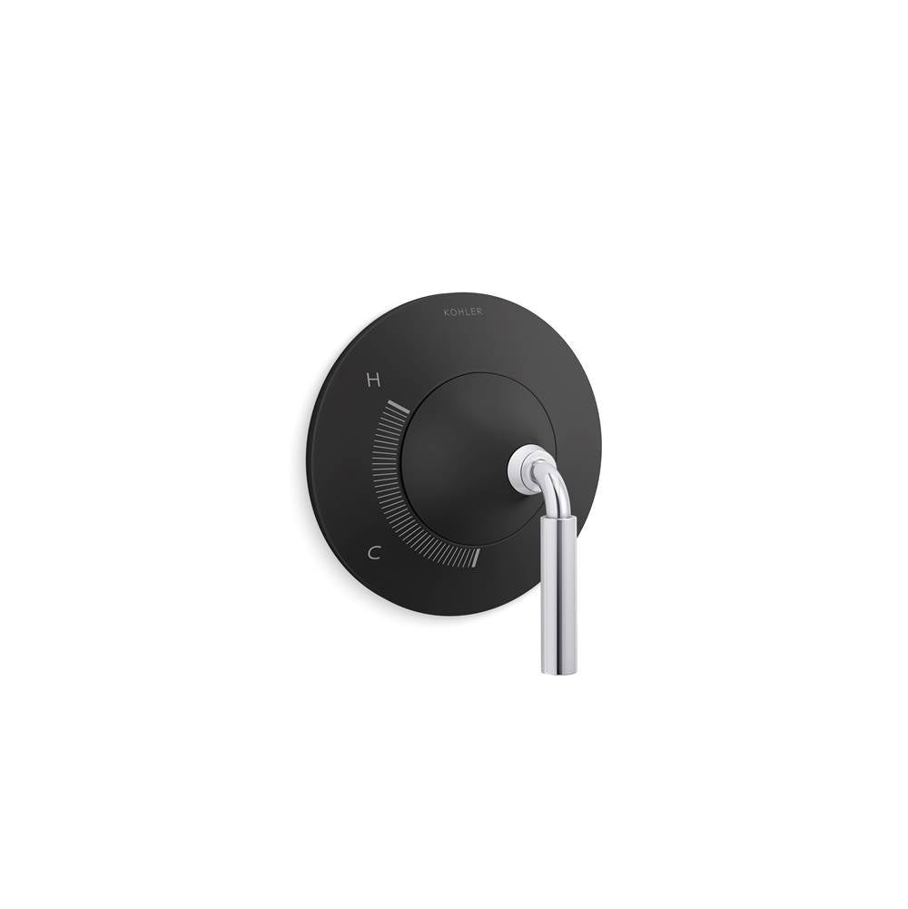 Kohler - ToneE Rite-Temp valve trim - Polished Chrome With Matte Black