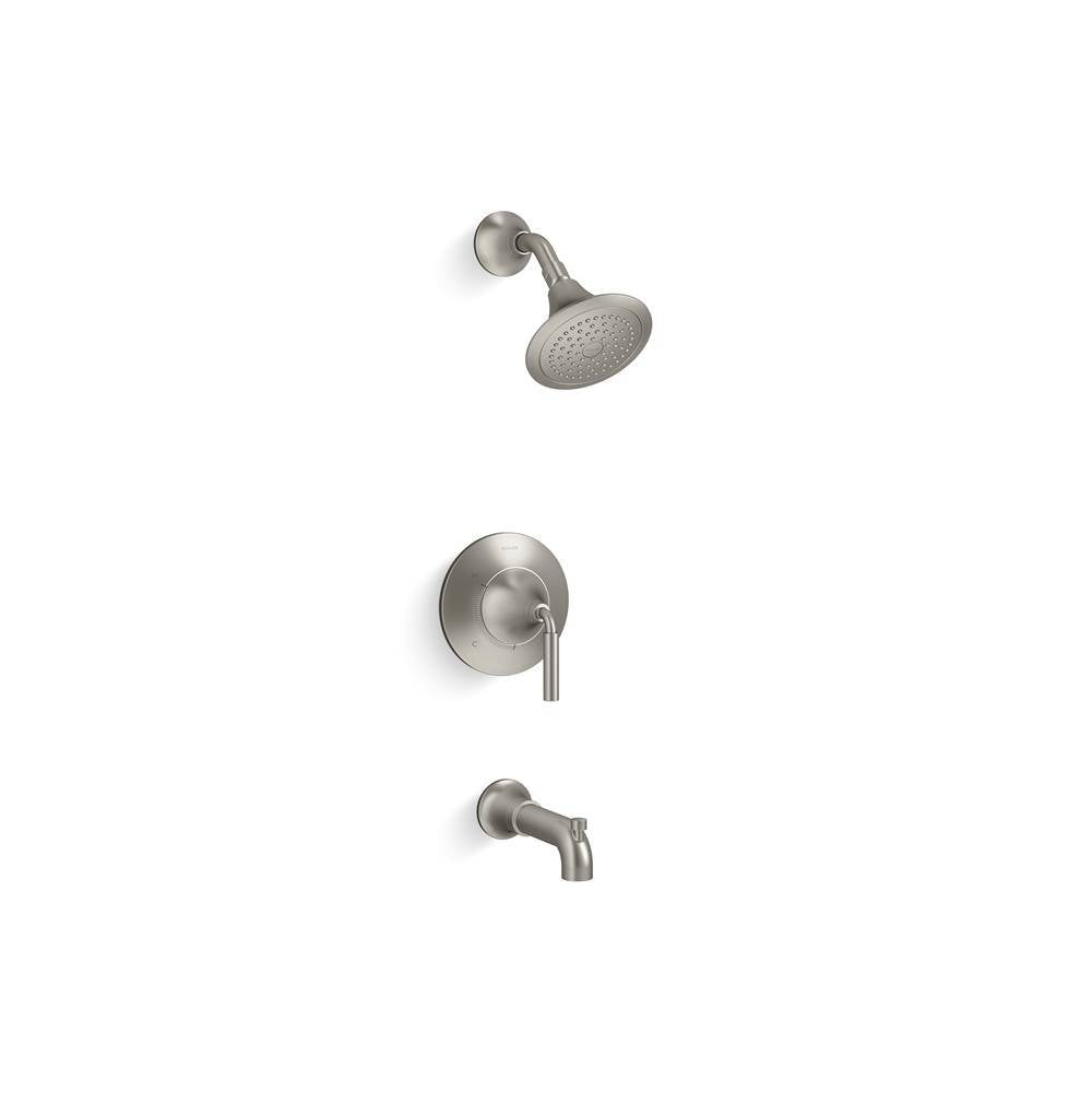 Kohler - ToneE Rite-Temp bath and shower trim kit, 2.5 gpm - Vibrant Brushed Nickel