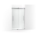 Kohler - Levity Plus Frameless sliding shower door, 77-9/16'' H x 44-5/8 - 47-5/8'' W, with 5/16''-thick Crystal Clear glass - Bright Polished Silver