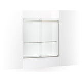 Kohler - Levity Plus 61-9/16'' H sliding bath door with 3/8''-thick glass - Anodized Brushed Nickel