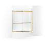Kohler - Levity Plus 61-9/16'' H sliding bath door with 3/8''-thick glass - Vibrant Brushed Moderne Brass