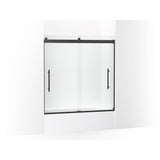 Kohler - Levity Plus Frameless sliding bath door, 61-9/16'' H x 56-5/8 - 59-5/8'' W, with 3/8''-thick Crystal Clear glass - Matte Black