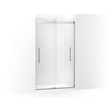 Kohler - Levity Plus Frameless sliding shower door, 81-5/8'' H x 44-5/8 - 47-5/8'' W, with 3/8''-thick Crystal Clear glass - Anodized Brushed Nickel