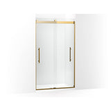 Kohler - Levity Plus Frameless sliding shower door, 81-5/8'' H x 44-5/8 - 47-5/8'' W, with 3/8''-thick Crystal Clear glass - Vibrant Brushed Moderne Brass