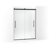 Kohler - Levity Plus Frameless sliding shower door, 81-5/8'' H x 56-5/8 - 59-5/8'' W, with 3/8''-thick Crystal Clear glass - Matte Black