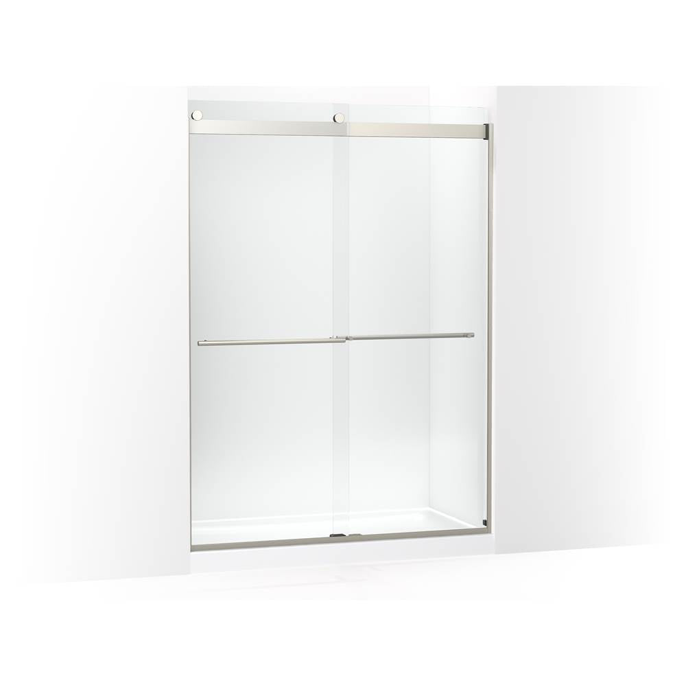 Kohler - Levity Plus 81-5/8'' H sliding shower door with 3/8''-thick glass - Anodized Brushed Nickel