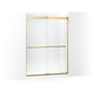 Kohler - Levity Plus 81-5/8'' H sliding shower door with 3/8''-thick glass - Vibrant Brushed Moderne Brass