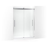 Kohler - Levity Plus Frameless sliding shower door, 81-5/8'' H x 56-5/8 - 59-5/8'' W, with 3/8''-thick Crystal Clear glass - Bright Polished Silver