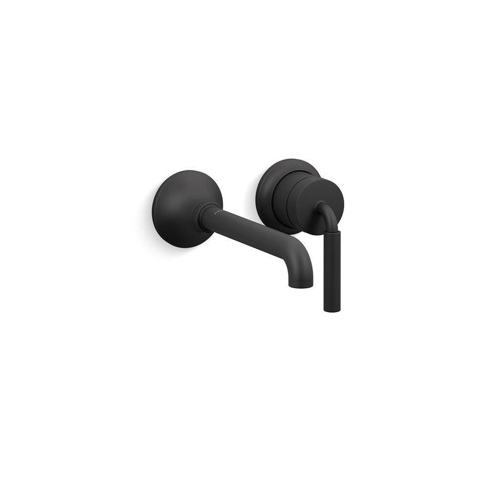 Kohler - ToneE Wall-mount single-handle bathroom sink faucet, 1.2 gpm - Matte Black