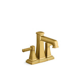Kohler - Riff Centerset bathroom sink faucet, 1.2 gpm - Vibrant Brushed Moderne Brass